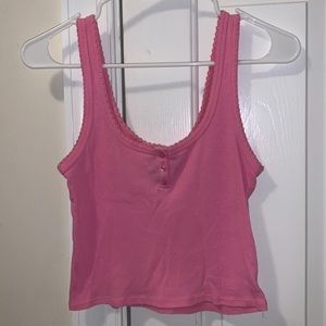 Forever 21 henley cropped tank top